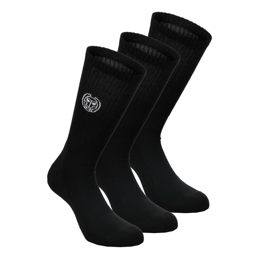 BIDI BADU Don Carlito Crew Move Tennissocken 3er Pack - Schwarz, Weiß