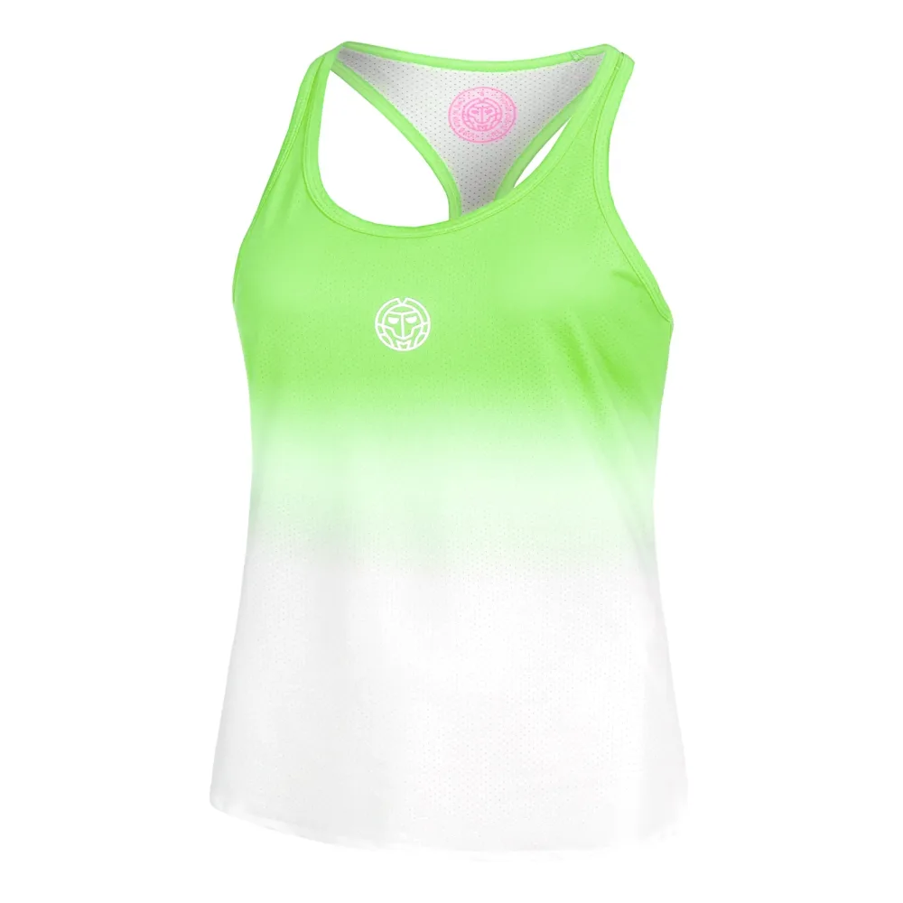 BIDI BADU Crew Gradiant Tank-Top Damen-Neongrün,Weiß