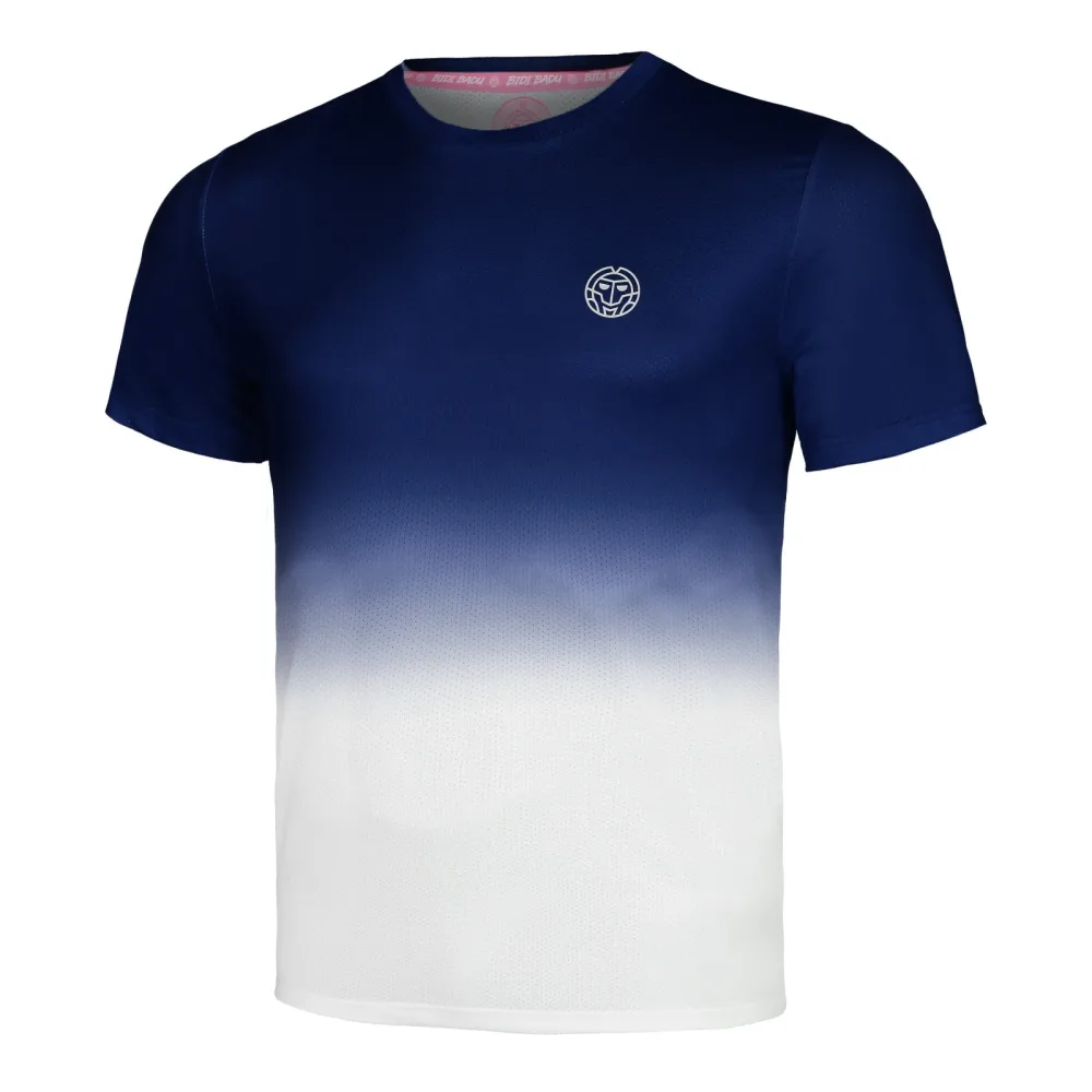 BIDI BADU Crew Gradiant T - Shirt Herren Dunkelblau, Weiß