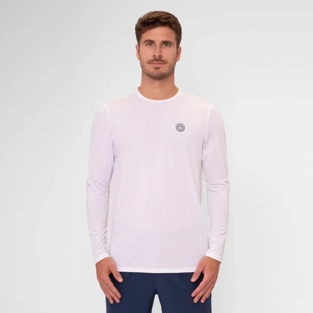 BIDI BADU Crew Roundneck Longsleeve Herren - Weiß