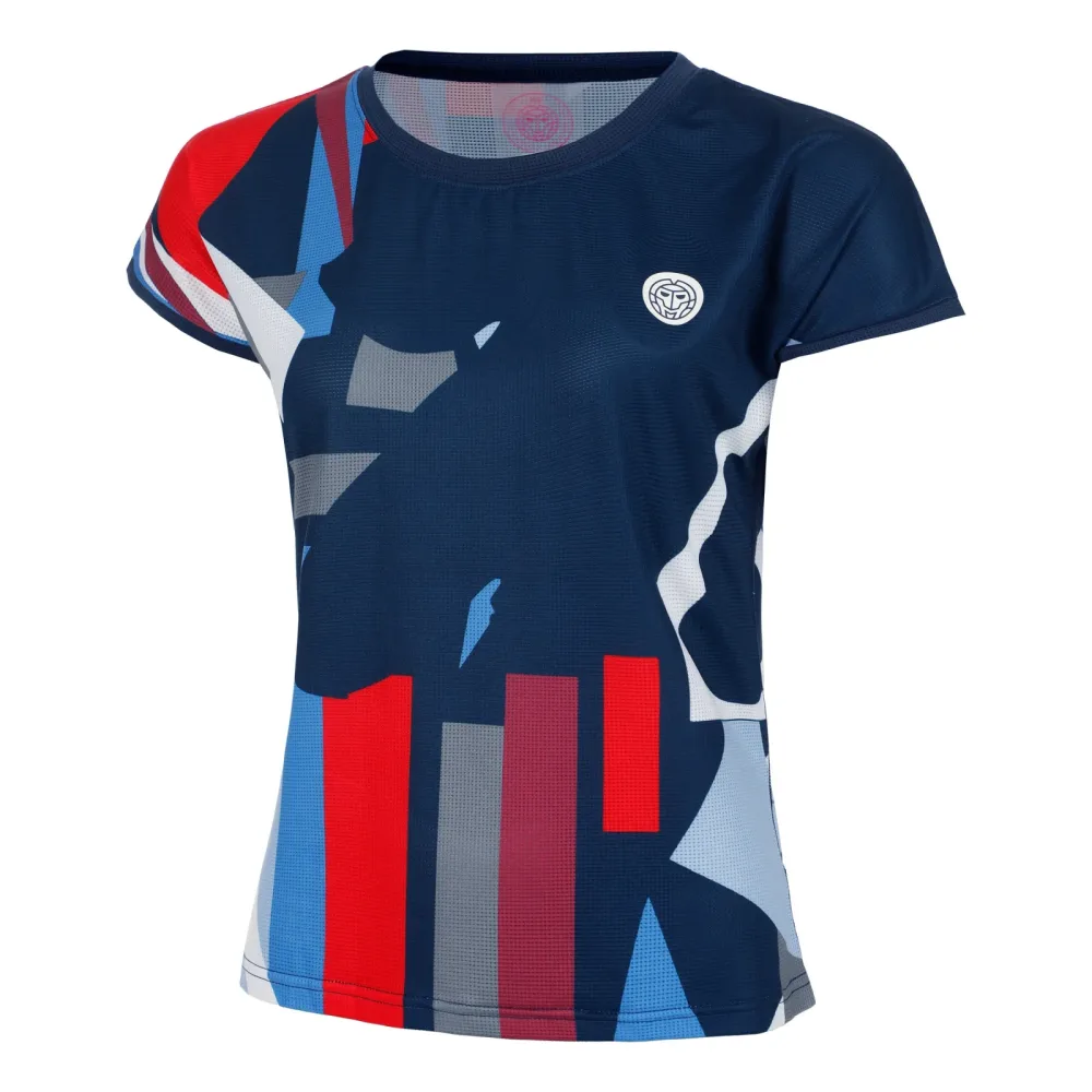 BIDI BADU New York 2024 T - Shirt Damen Dunkelblau, Mehrfarbig