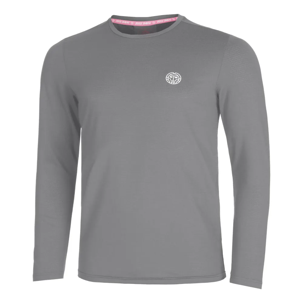 BIDI BADU Crew Roundneck Longsleeve Herren - Grau