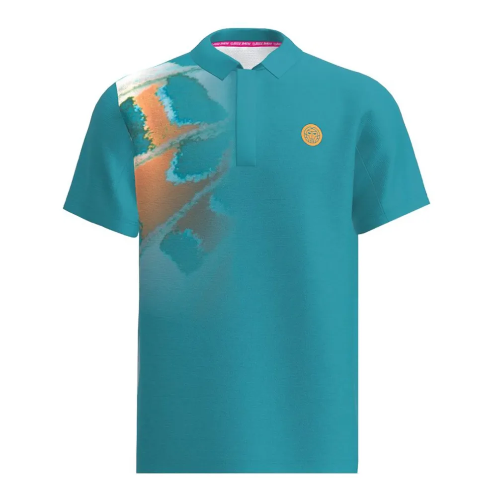 BIDI BADU Melbourne 2025 Polo Herren - Petrol, Orange