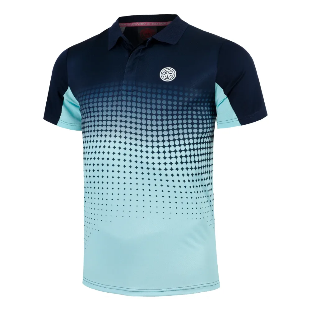 BIDI BADU Spectrum Spirit Polo Herren - Hellblau, Dunkelblau