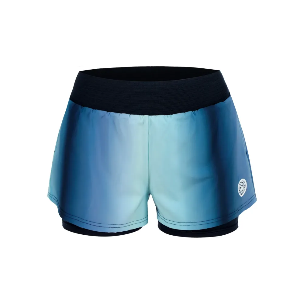 BIDI BADU Spectrum 2In1 Printed Shorts Damen-Dunkelblau,Hellblau
