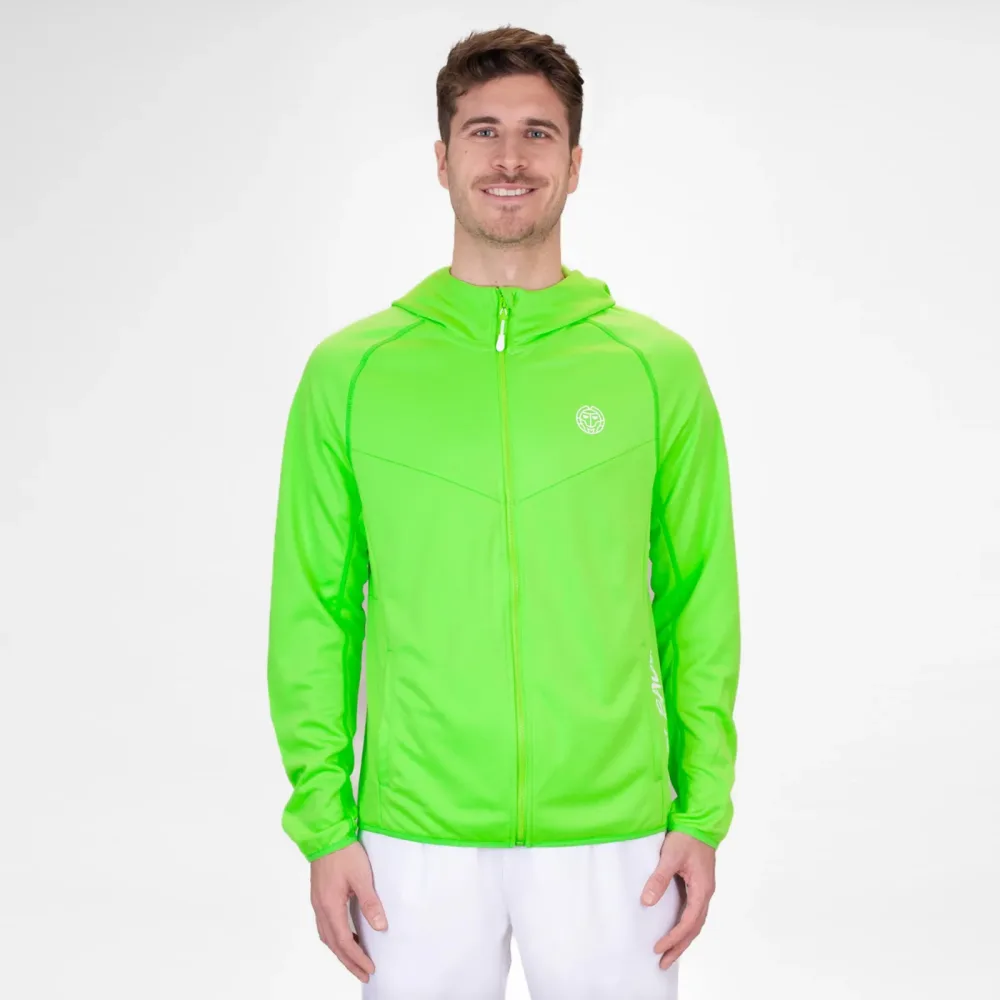 BIDI BADU Crew Hood Sweatjacke Herren - Neongrün