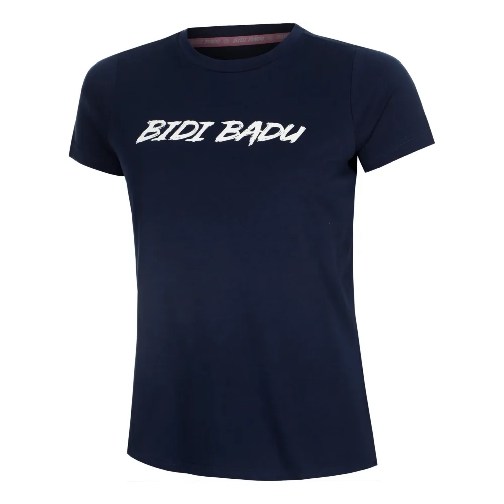 BIDI BADU Crew Logo T - Shirt Damen Dunkelblau