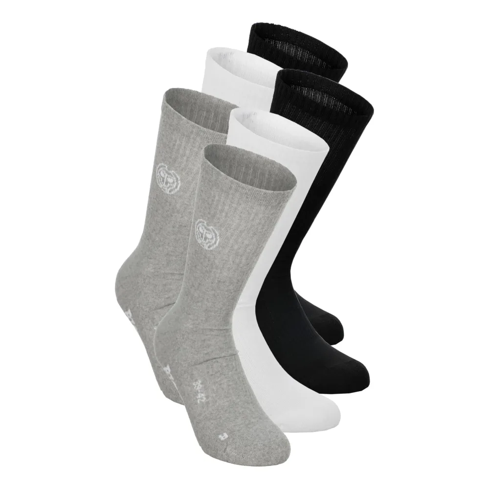 BIDI BADU Don Carlito XXL Crew Move Tennissocken-Grau,Schwarz