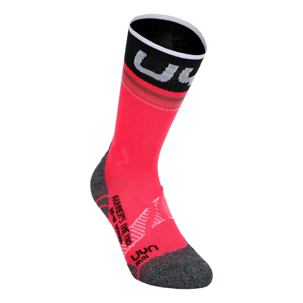 UYN Runner'S One Mid Laufsocken Damen - Pink, Schwarz
