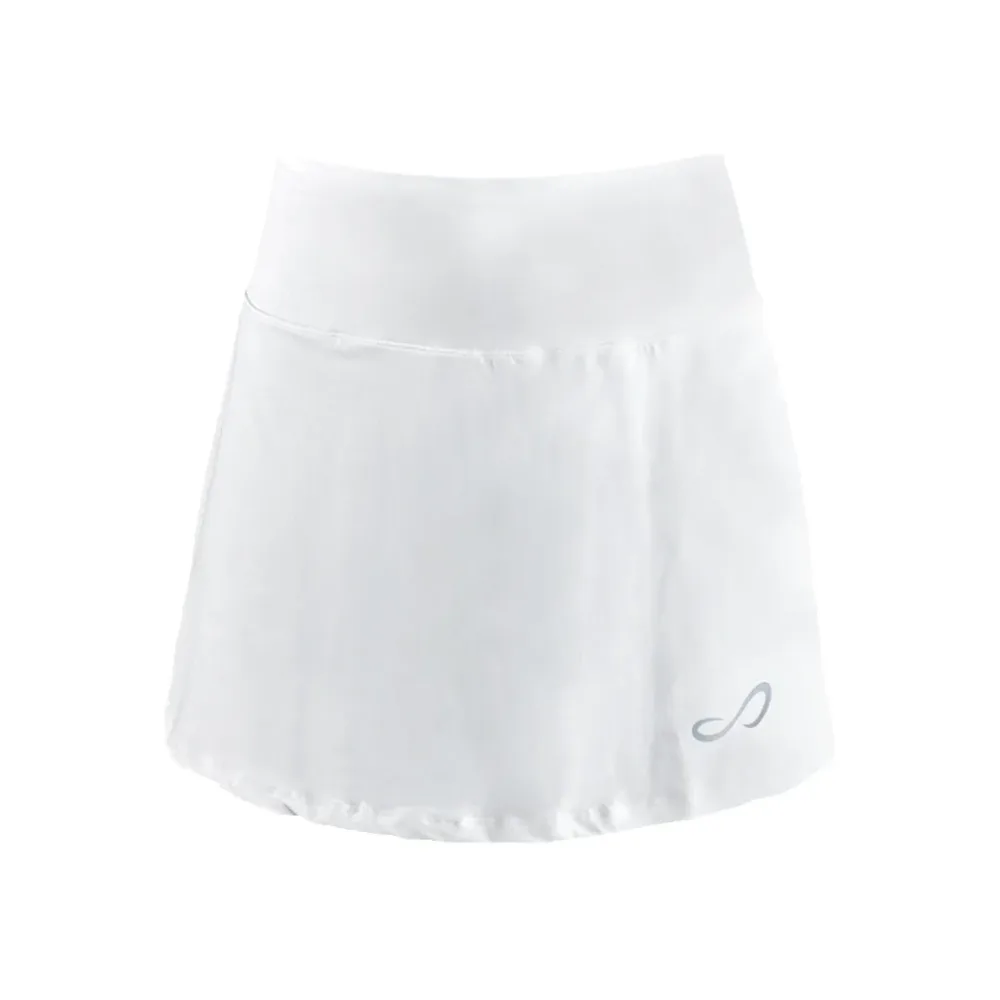 Endless Minimal High Waist Rock Damen - Weiß, Silber