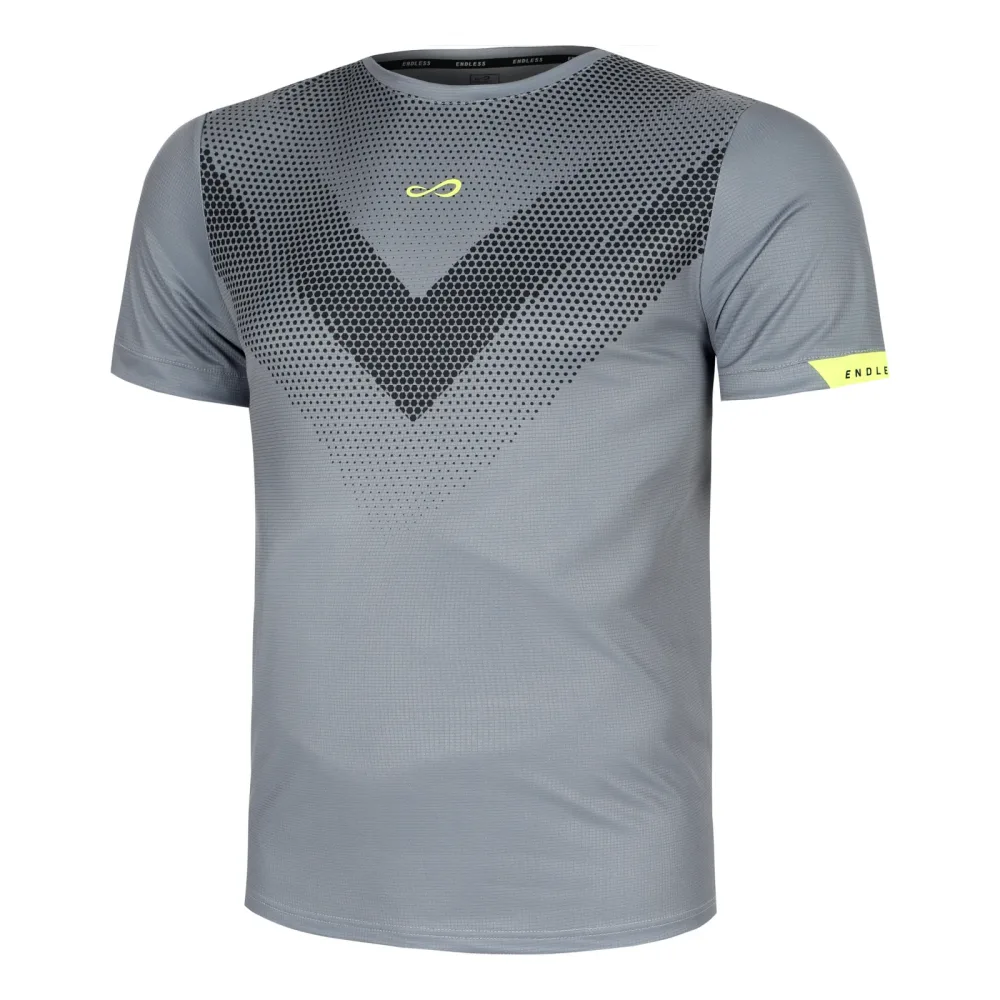 Endless Ace Peak T - Shirt Herren Grau