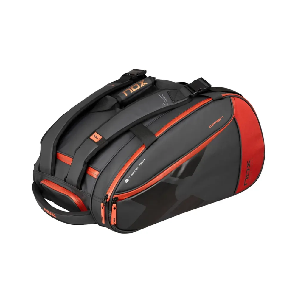 NOX Open Series Padelschlägertasche - Schwarz, Orange