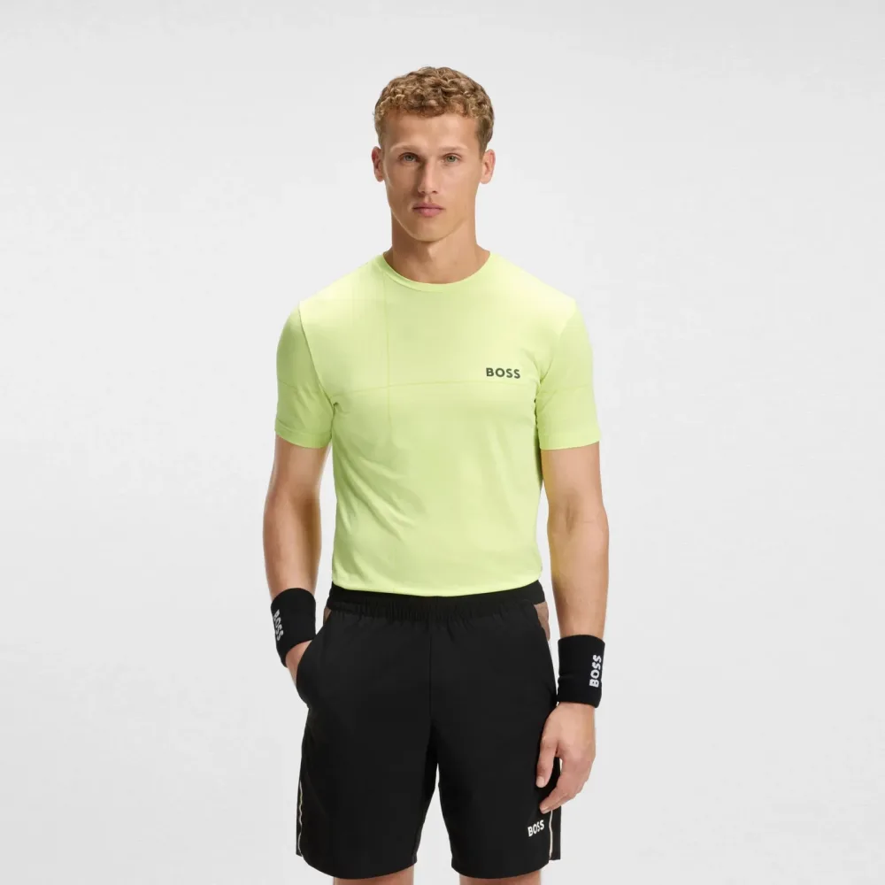 BOSS Tech TOC T-Shirt Herren-Limette