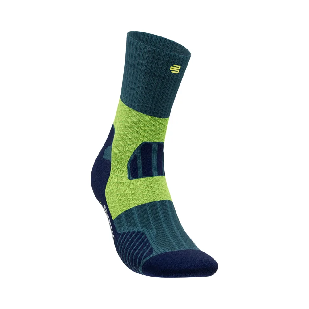 Bauerfeind Trail Run Mid Cut Laufsocken Damen-Türkis