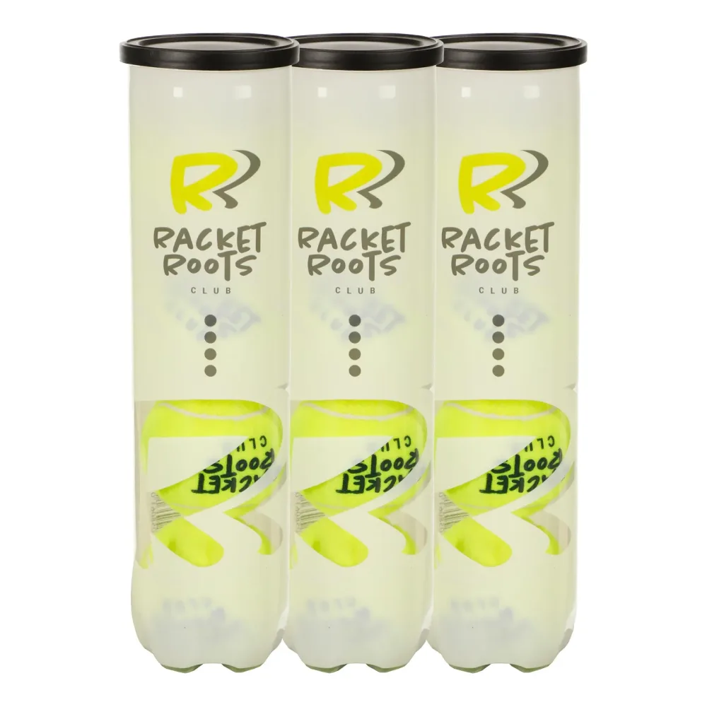 Racket Roots 18x 4er Dose Club Tennisball im Karton