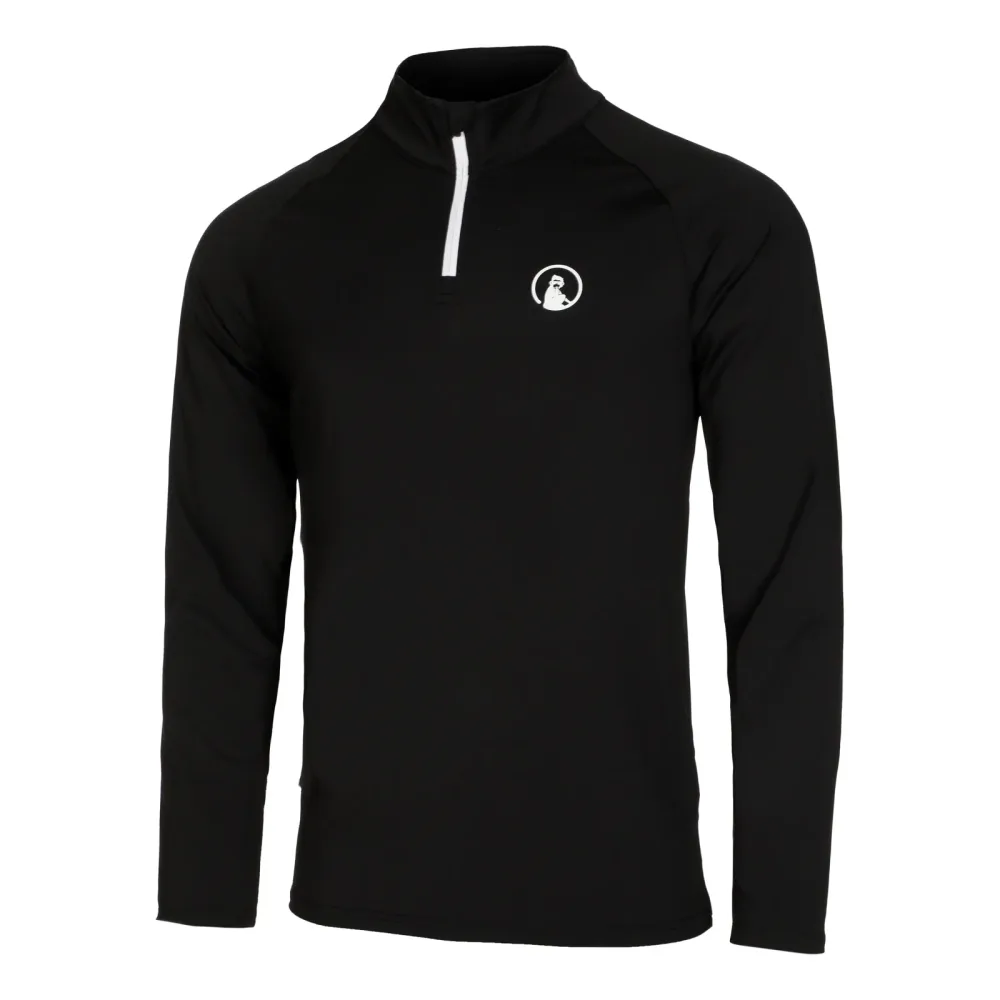 Quiet Please Big Serve 1/4 Zip Longsleeve Herren - Schwarz, Weiß