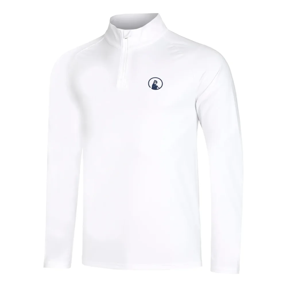 Quiet Please Big Serve 1/4 Zip Longsleeve Herren - Weiß