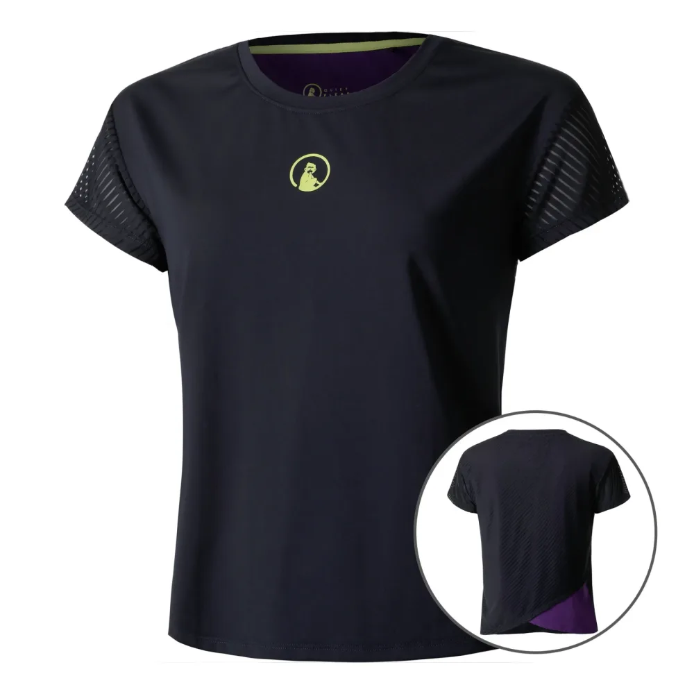 Quiet Please Perspectives Cross T-Shirt Damen - Dunkelblau