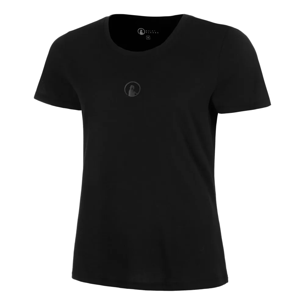 Quiet Please Tonal Core T - Shirt Damen Schwarz