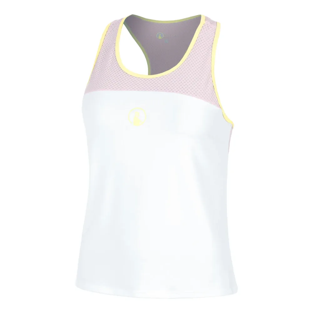 Quiet Please Mind Racerback Tank-Top Damen-Weiß,Flieder