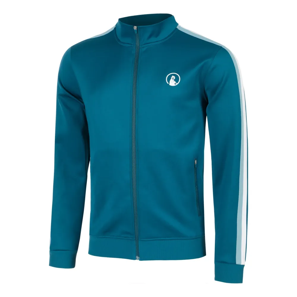 Quiet Please Create Stripes Trainingsjacke Herren - Petrol, Mehrfarbig
