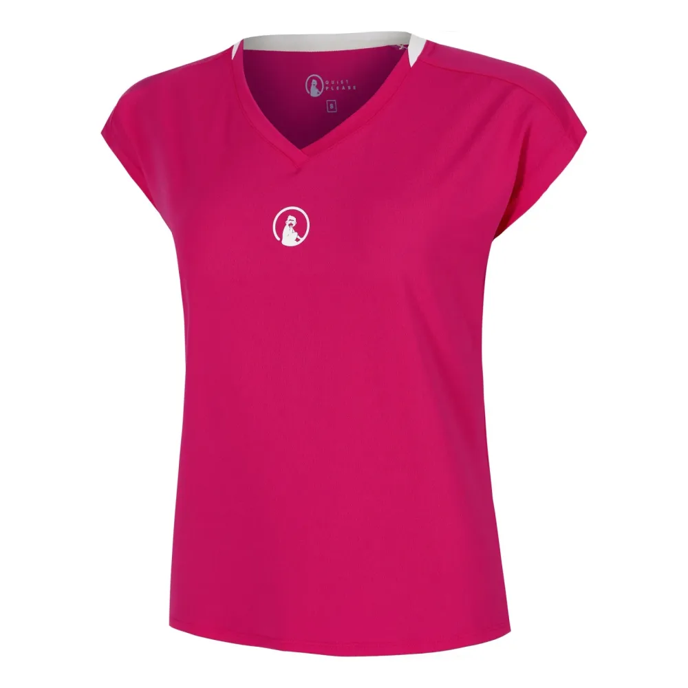Quiet Please Create Volley T-Shirt Damen-Pink,Weiß