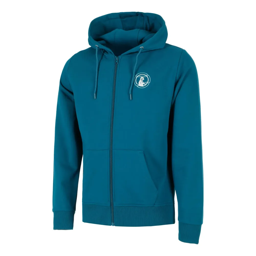 Quiet Please Create Bracket Zip Sweatjacke Herren - Petrol, Mehrfarbig