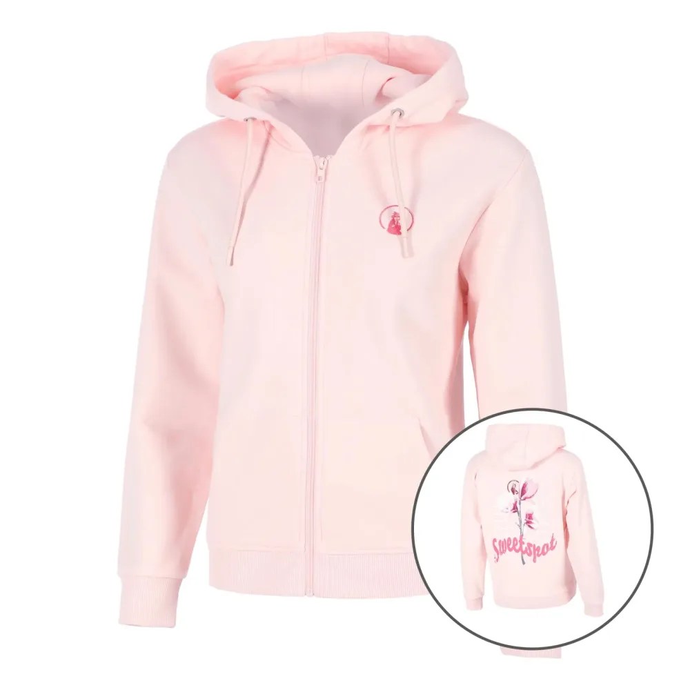 Quiet Please Endlessly Flower Zip Sweatjacke Damen-Rosa,Mehrfarbig