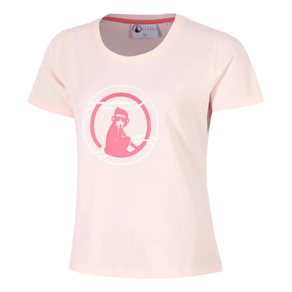 Quiet Please Endlessly Bracket T-Shirt Damen-Rosa,Mehrfarbig