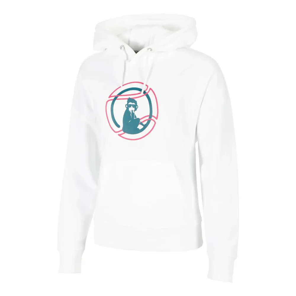 Quiet Please Create Hoody Damen-Weiß,Mehrfarbig