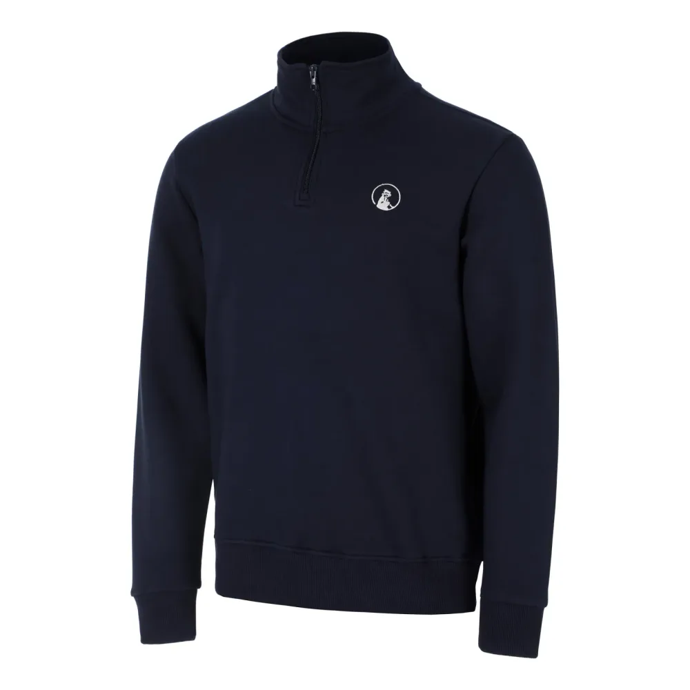 Quiet Please Essential Troyer Sweatshirt Herren - dunkelblau