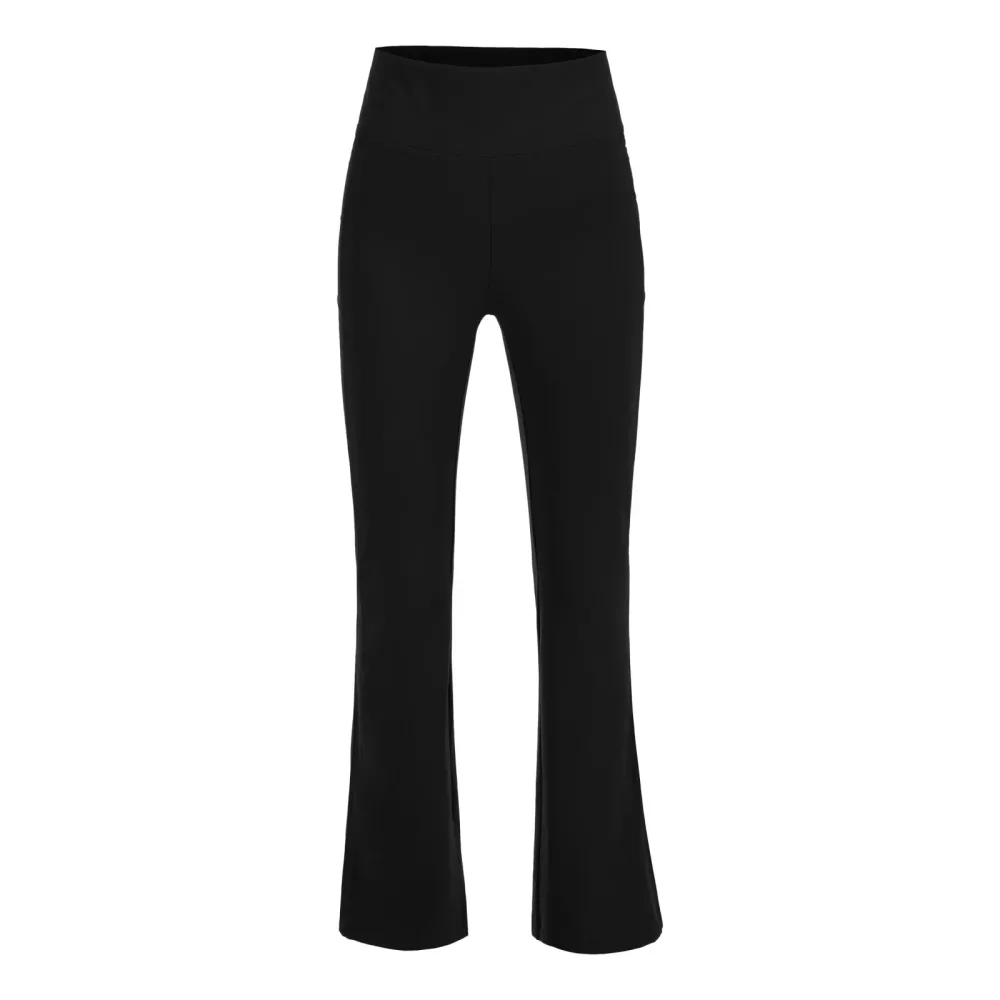 Quiet Please Tonal Core Flare Trainingshose Damen - schwarz
