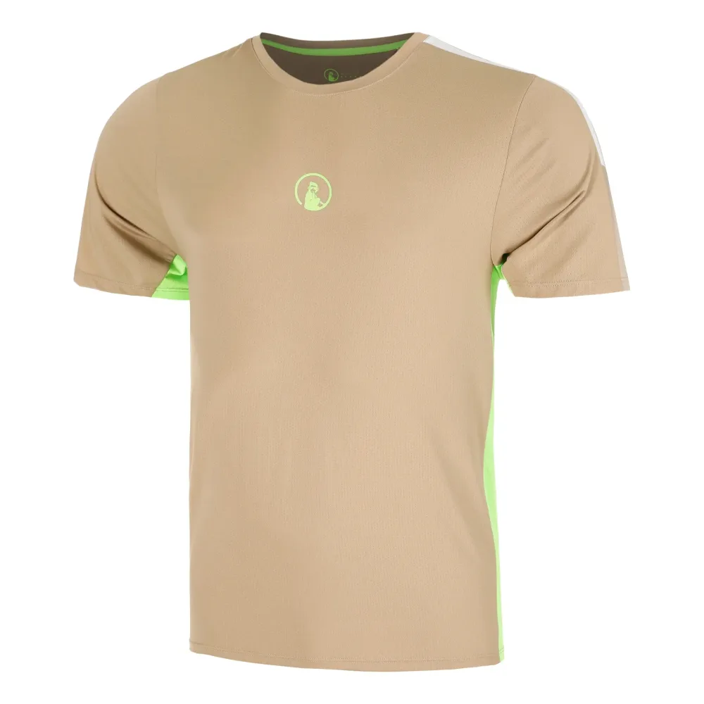 Quiet Please Wild Receiver Verti T-Shirt Herren-Beige,Mehrfarbig