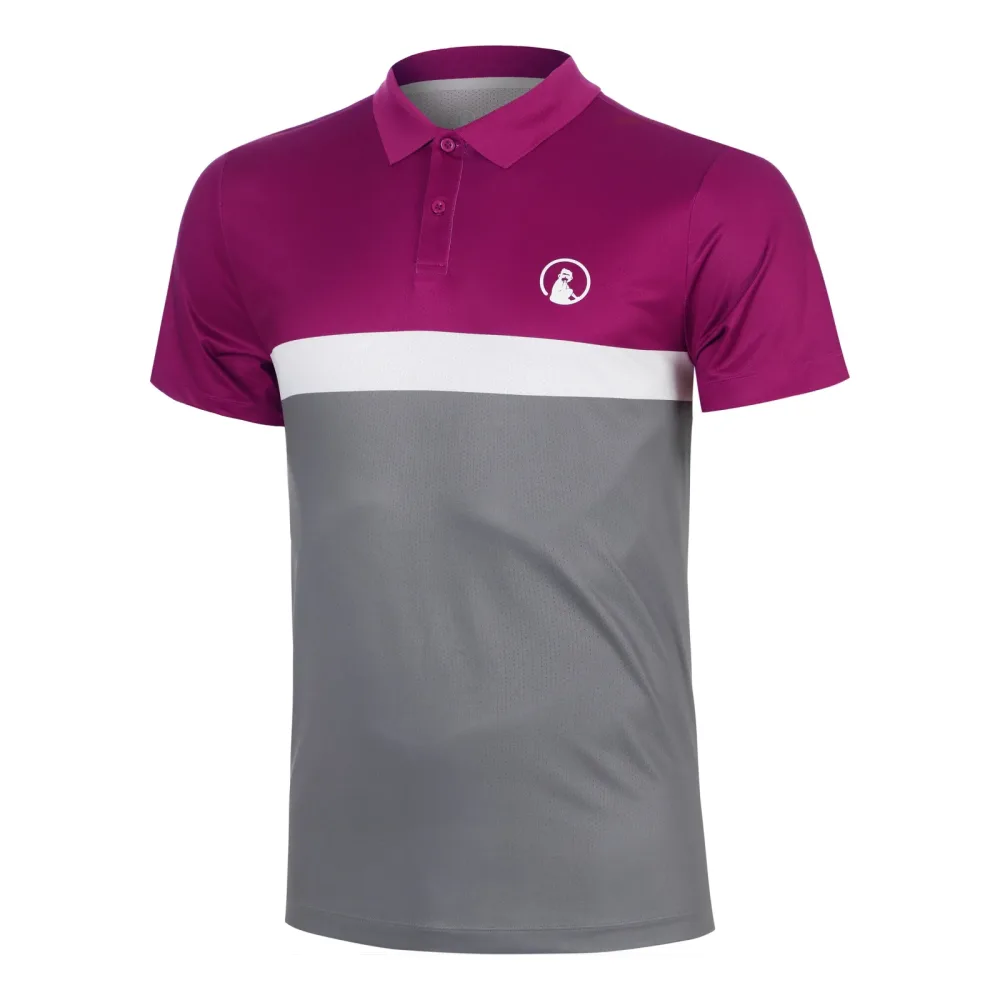 Quiet Please Crush Tournament Block Polo Herren - berry, weiß
