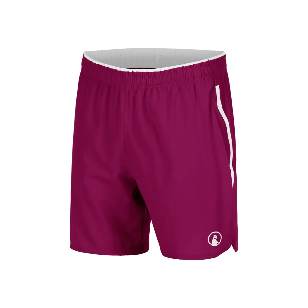 Quiet Please Drop 7in Shorts Herren-berry, weiß