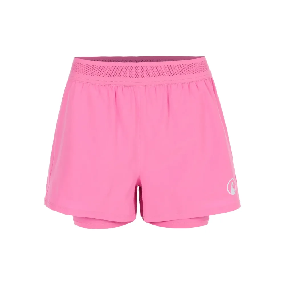 Quiet Please Rematch 2in1 Shorts Damen - pink, weiß