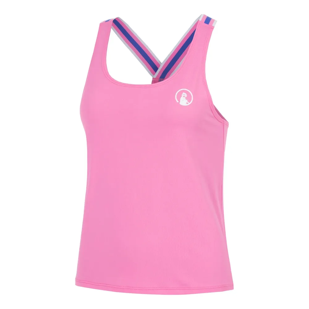 Quiet Please Serve & Volley 2.0 Tank-Top Damen - pink, weiß