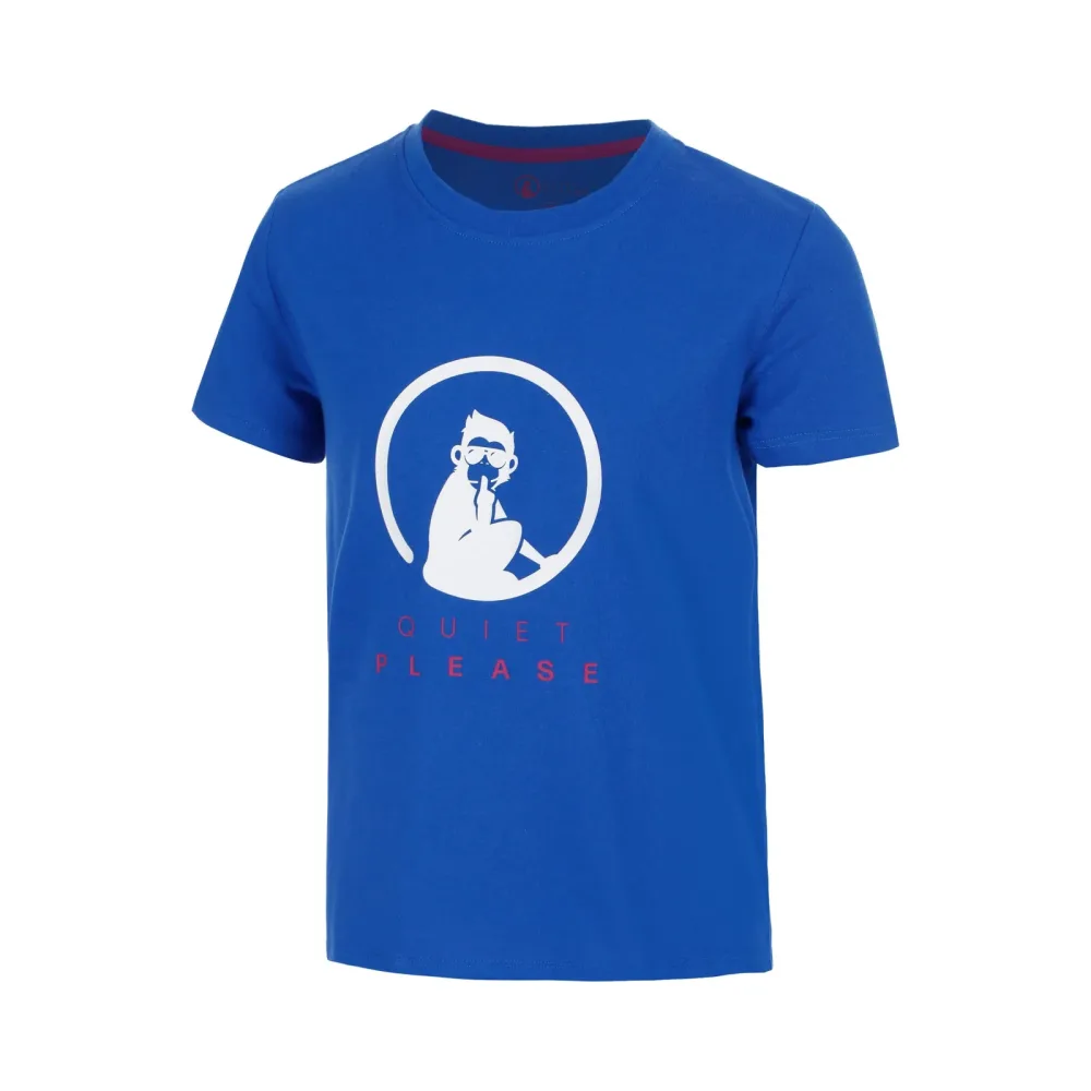 Quiet Please Advantage Logo T-Shirt Jungen - blau, weiß