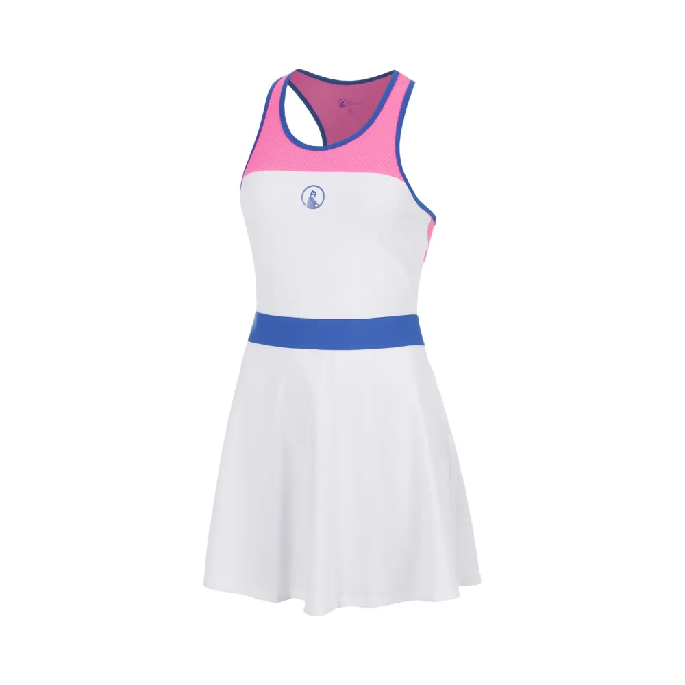 Quiet Please Racerback Kleid Mädchen - weiß, blau