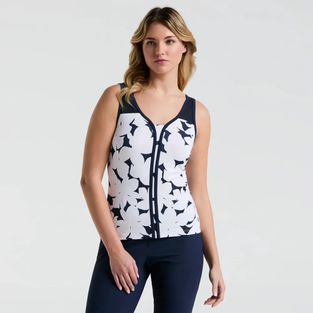 Original Penguin Riviera Floral Tank - Top Damen Dunkelblau