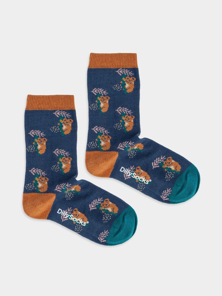 - Kindersocken in Blau mit Tiere Tier Motiv/Muster