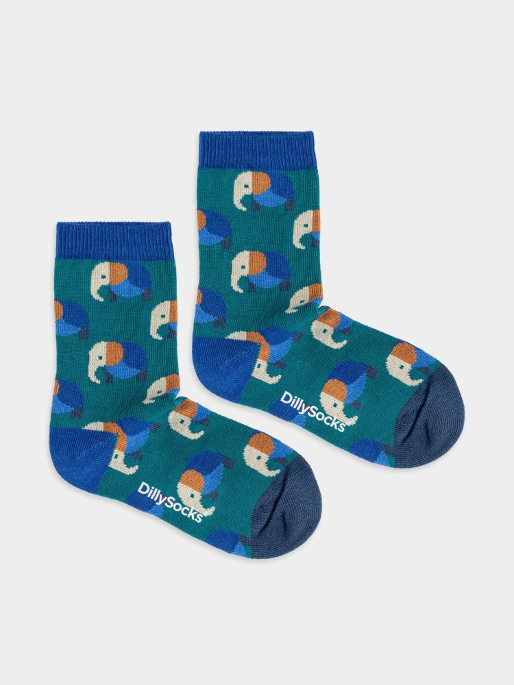- Kindersocken in Blau mit Tiere Tier Motiv/Muster