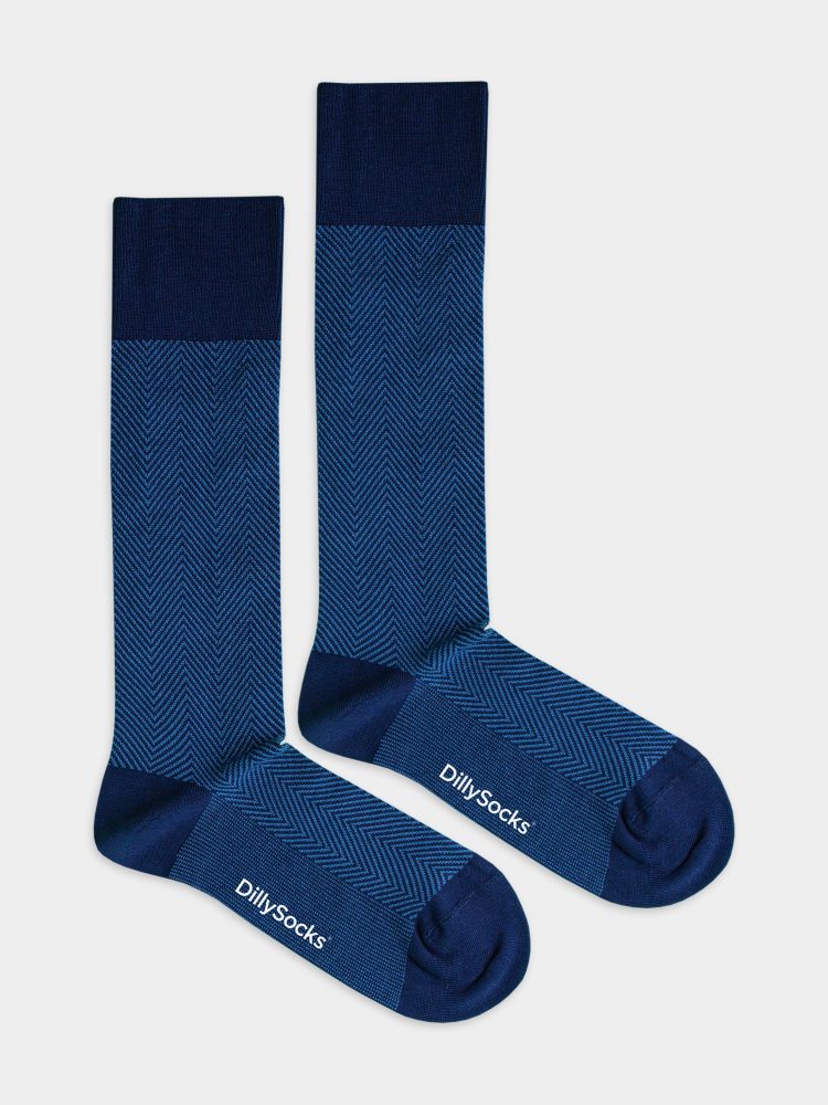 - Herrensocken in Dunkelblau mit GrafischMotiv/Muster