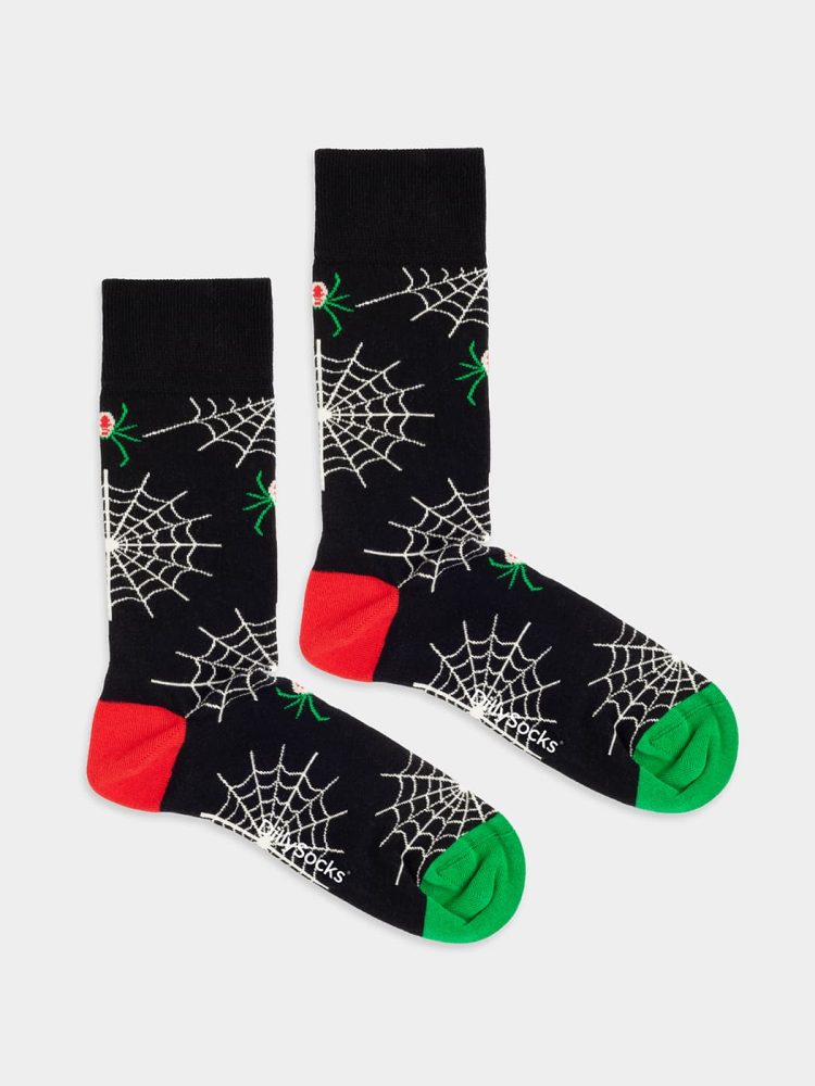 - Damensocken Spider Invasion Bunte Lustige Socken | Tier Geschenk Bio-Baumwolle | 36-40 Schwarz
