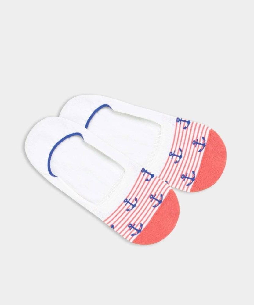 - Füsslinge für Herren Hidden Anchored In Love Bunte Lustige Socken | Wasser Anchor Geschenk Bio-Baumwolle | 43-46 Rot