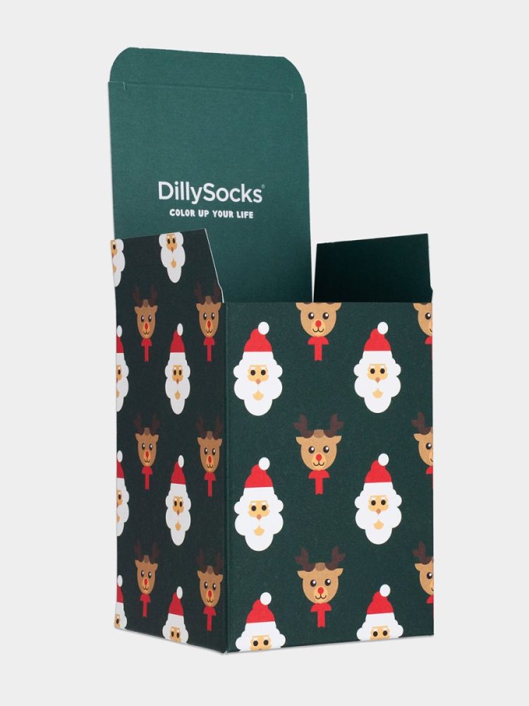- Geschenkverpackung in Grün Weiss mit WeihnachtenMotiv/Muster