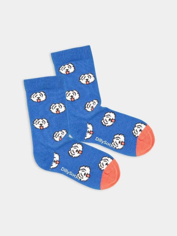 - Kindersocken in Blau mit Tiere Hund Tier Motiv/Muster