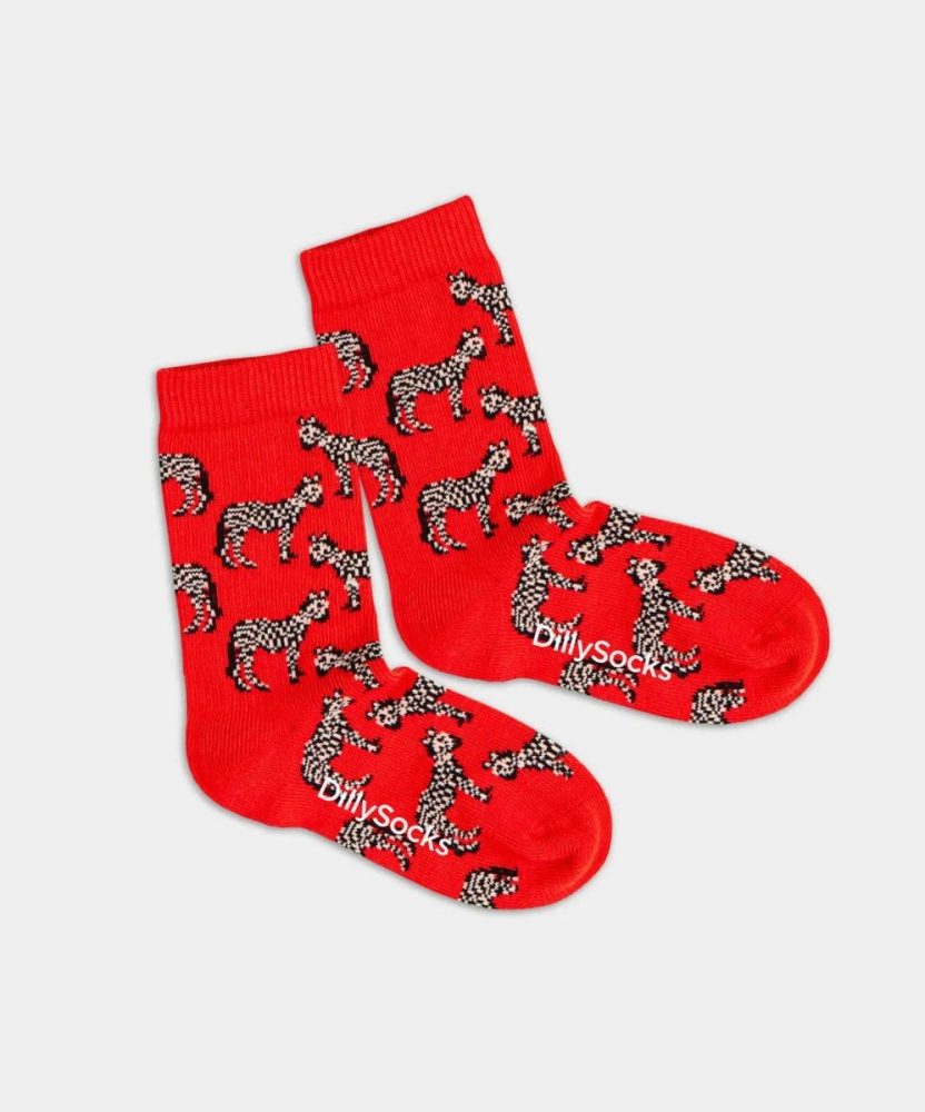 - Kindersocken in Rot mit Tiere Tier Motiv/Muster