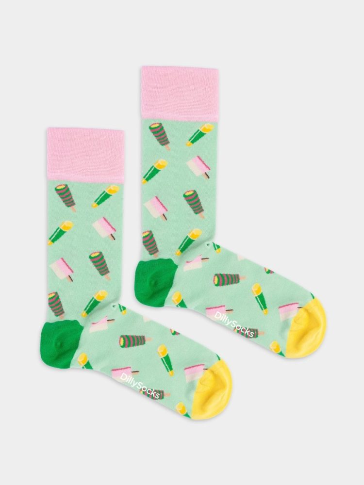 - Damensocken Twister Treat Bunte Lustige Socken | Essen Eis Geschenk Bio-Baumwolle | 36-40 Mehrfarbig