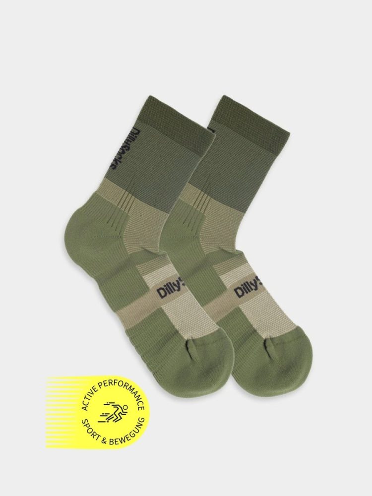 - Sportssocken für Damen Active Olive Socken | Sportsocken Performancesocken | 35-38 Olivgrün